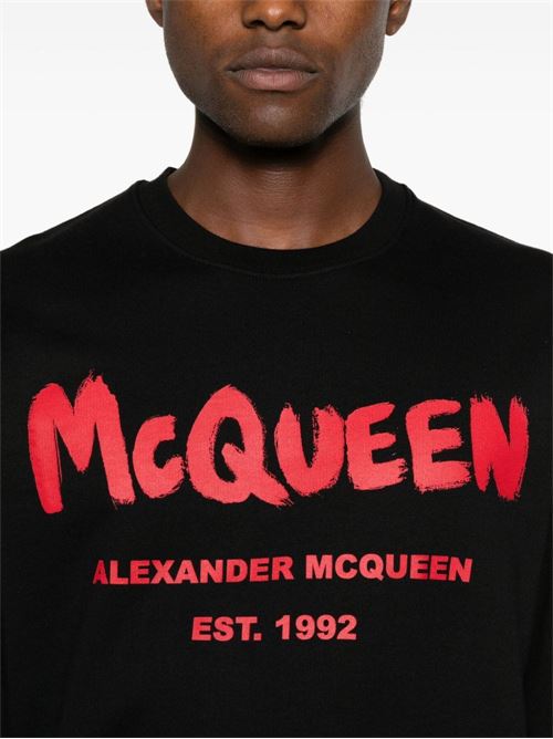 Felpa con stampa logo ALEXANDER MCQUEEN | 688713QTAAB0509